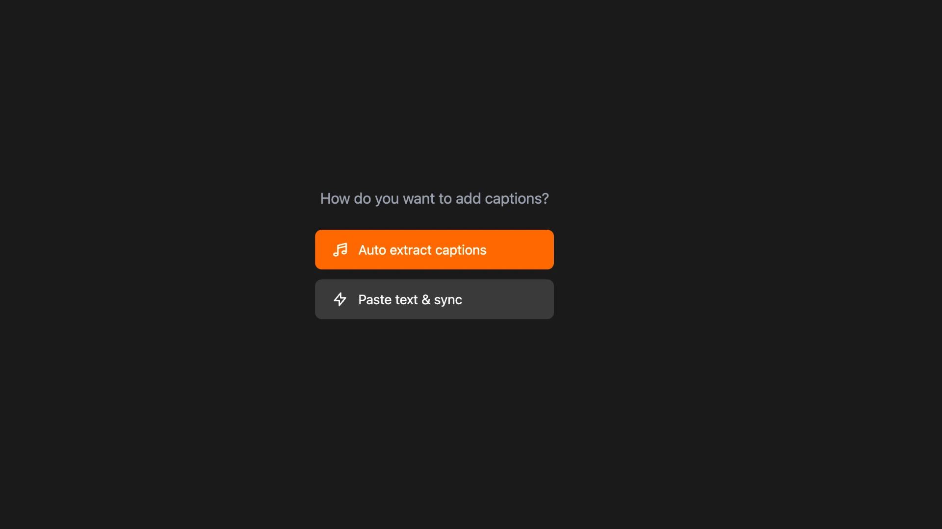 Upload your transcript or extract captions from audio in Karadeo Caption Maker